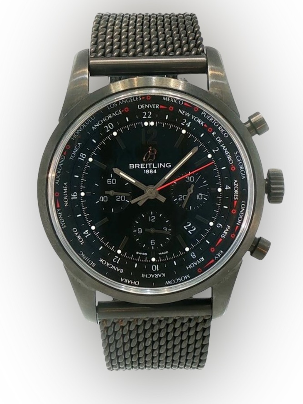 Breitling Transocean Unitime Pilot Limited Edition (1000 pieces) MB0510 Black...